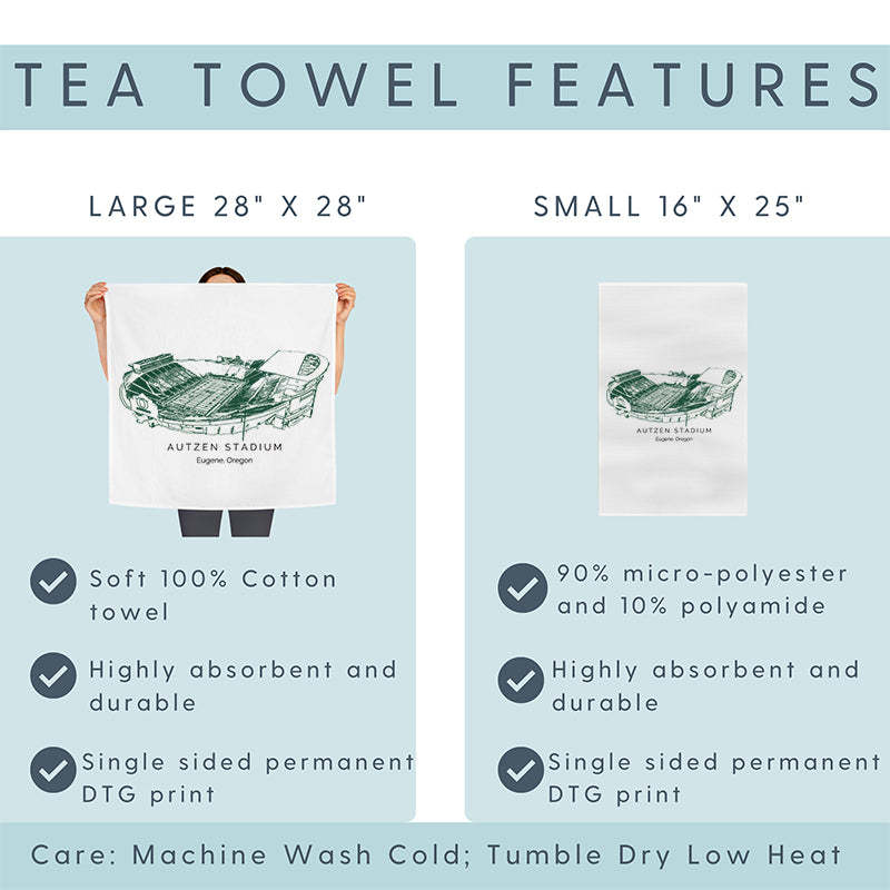 Autzen Stadium - Oregon Ducks football,College Football Tea Towel