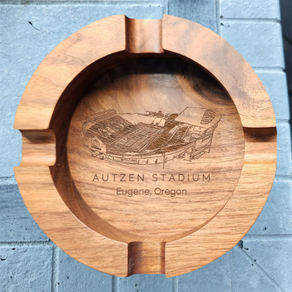 Autzen Stadium Walnut Cigar Ash Tray