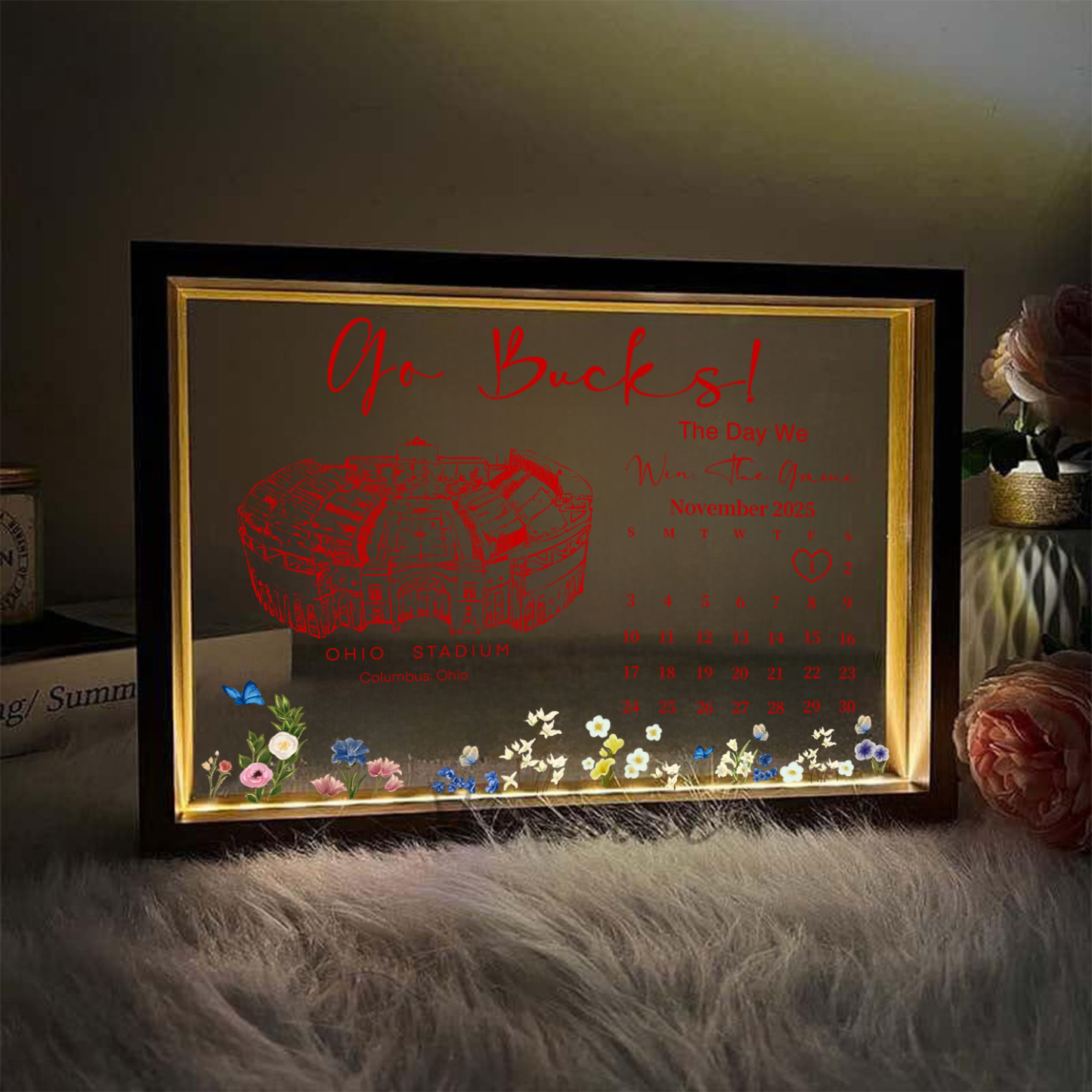 Ohio Stadium - The Day We Win The Game Light Frame