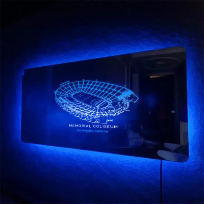 Los Angeles Memorial Coliseum Stadium Mirror Light-Gifts For Sports Lovers、Los Angeles Rams、USC Trojans