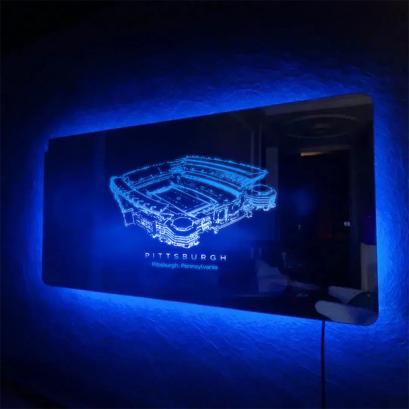 Pittsburgh Stadium (Heinz Field) Mirror Light-Gifts For Sports Lovers、University of Pittsburgh 、Pittsburgh Steelers 