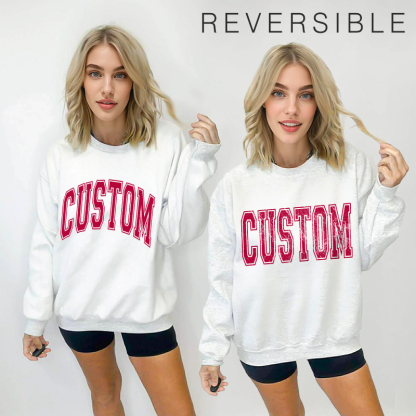 Custom Football Team Retro Reversible Sweatshirt