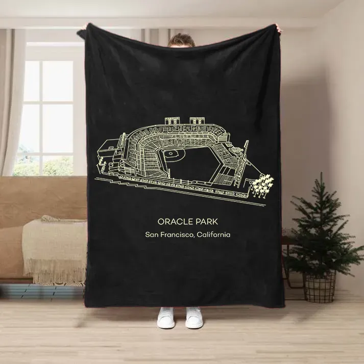Oracle Park Baseball Stadium Blanket