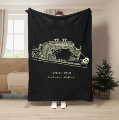 Oracle Park Baseball Stadium Blanket