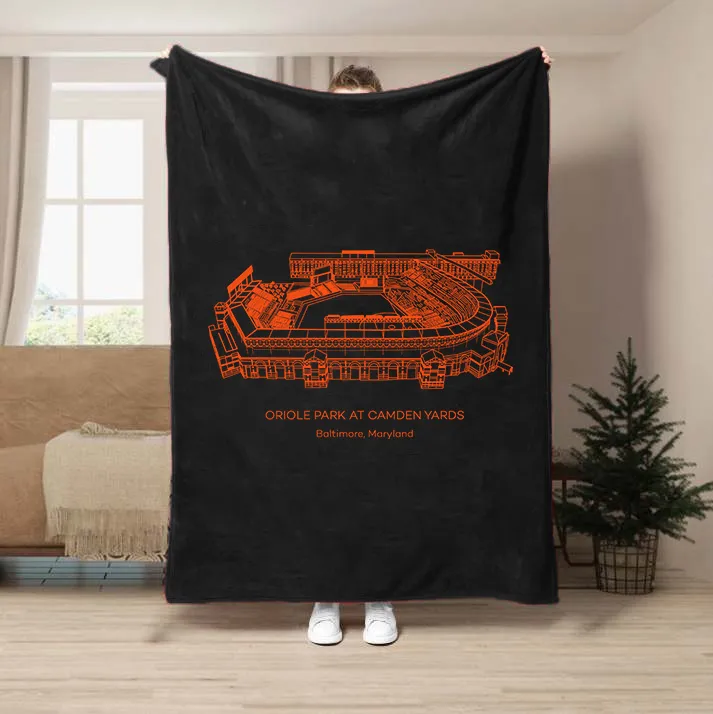 Oriole Park at Camden Yards Baseball Stadium Blanket