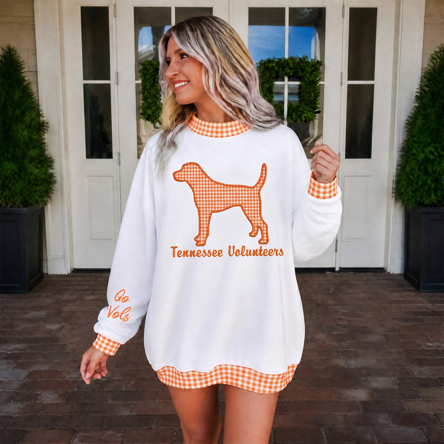 Custom Mascot Applique Fabric College Team Embroidered Mockneck