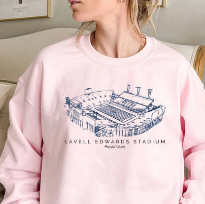 LaVell Edwards Stadium Brigham Young University Unisex Crewneck Sweatshirt