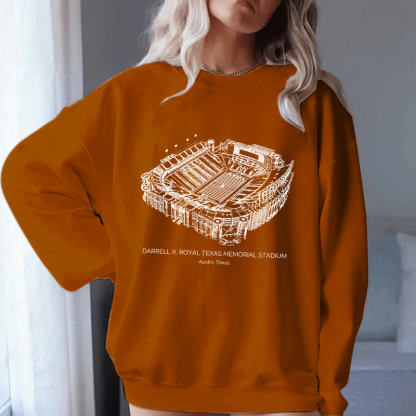 Texas Longhorns Stadium Unisex Crewneck Sweatshirt