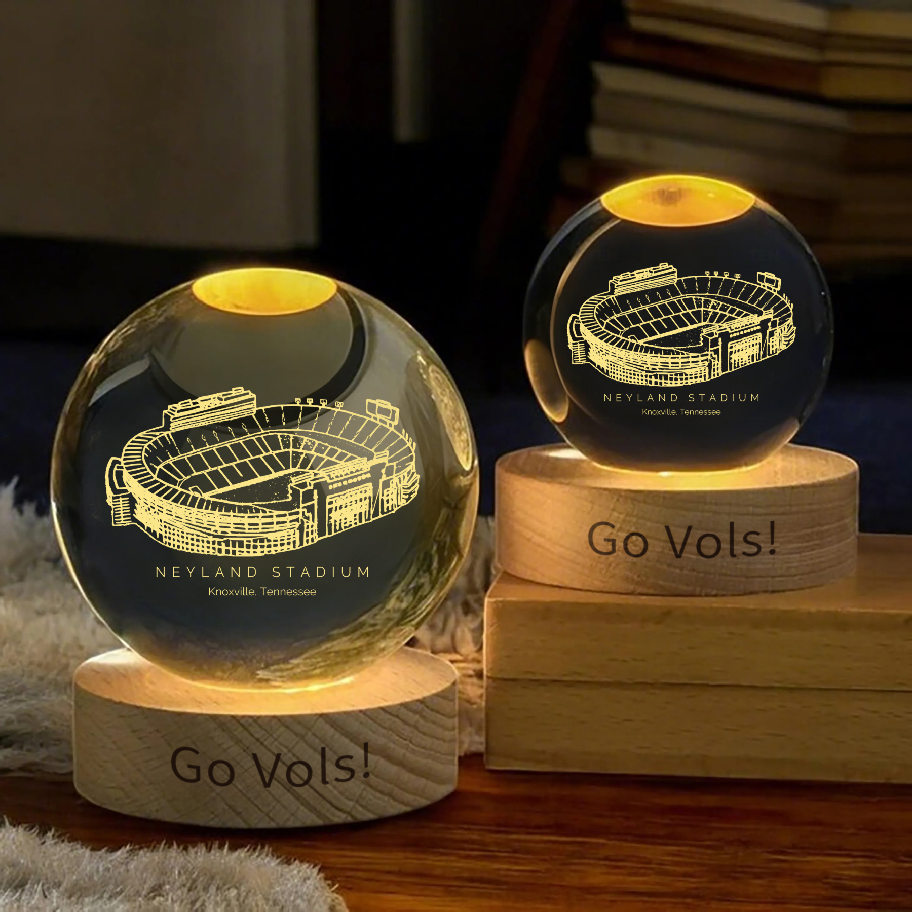 Neyland Stadium 3D Spherical Crystal Ball Lamp