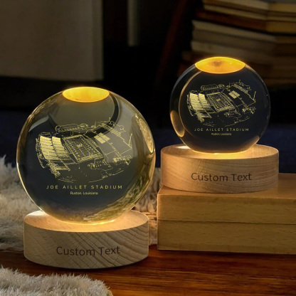 Joe Aillet Stadium 3D Spherical Crystal Ball Lamp