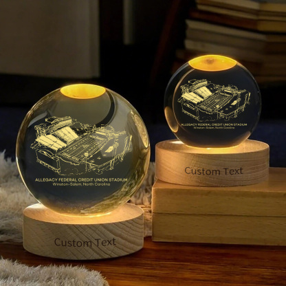 Allegacy Federal Credit Union Stadium 3D Spherical Crystal Ball Lamp