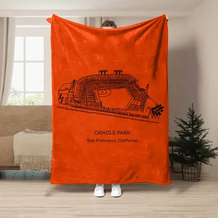 Oracle Park Baseball Stadium Blanket