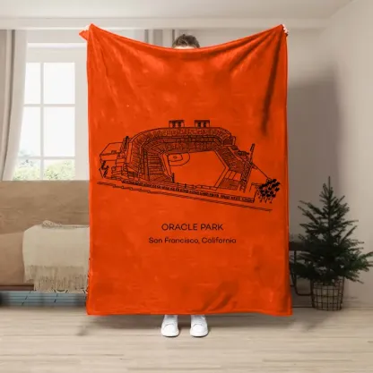 Oracle Park Baseball Stadium Blanket