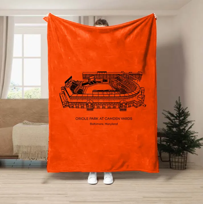 Oriole Park at Camden Yards Baseball Stadium Blanket