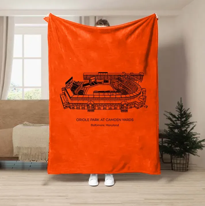 Oriole Park at Camden Yards Baseball Stadium Blanket