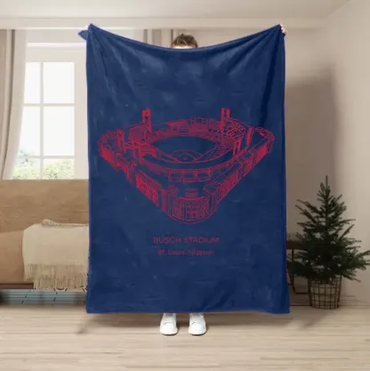 Busch Stadium Baseball Stadium Blanket