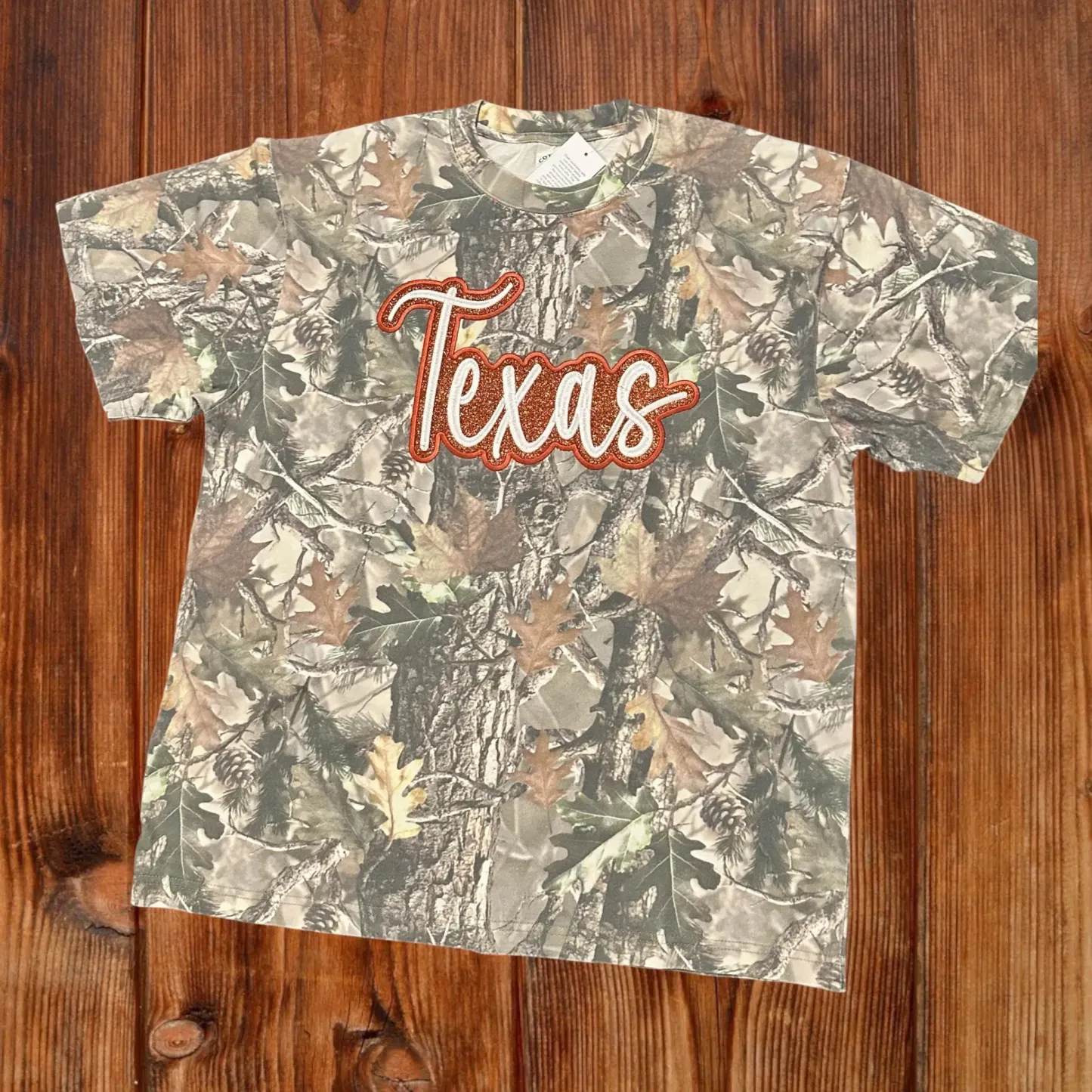 Custom Camo Glitter Team Embroidered Sweatshirt & Tee ＆ Hoodie