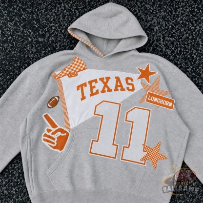 [Copy]Custom Gingham Pennant Patch Hoodie, Personalized Baseball Team Name & Back Number Game Day Pullover