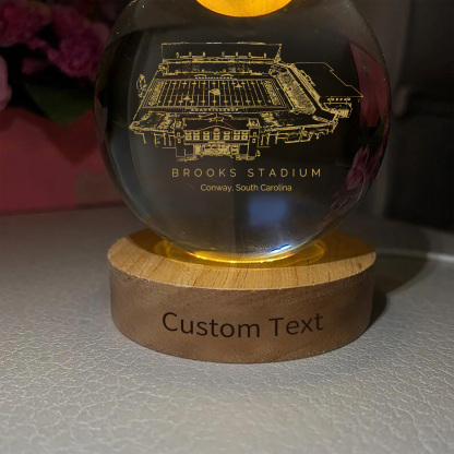 Brooks Stadium 3D Spherical Crystal Ball Lamp