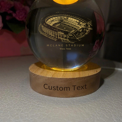 McLane Stadium 3D Spherical Crystal Ball Lamp
