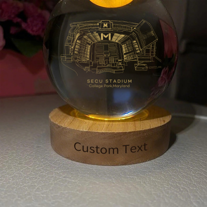 SECU Stadium 3D Spherical Crystal Ball Lamp
