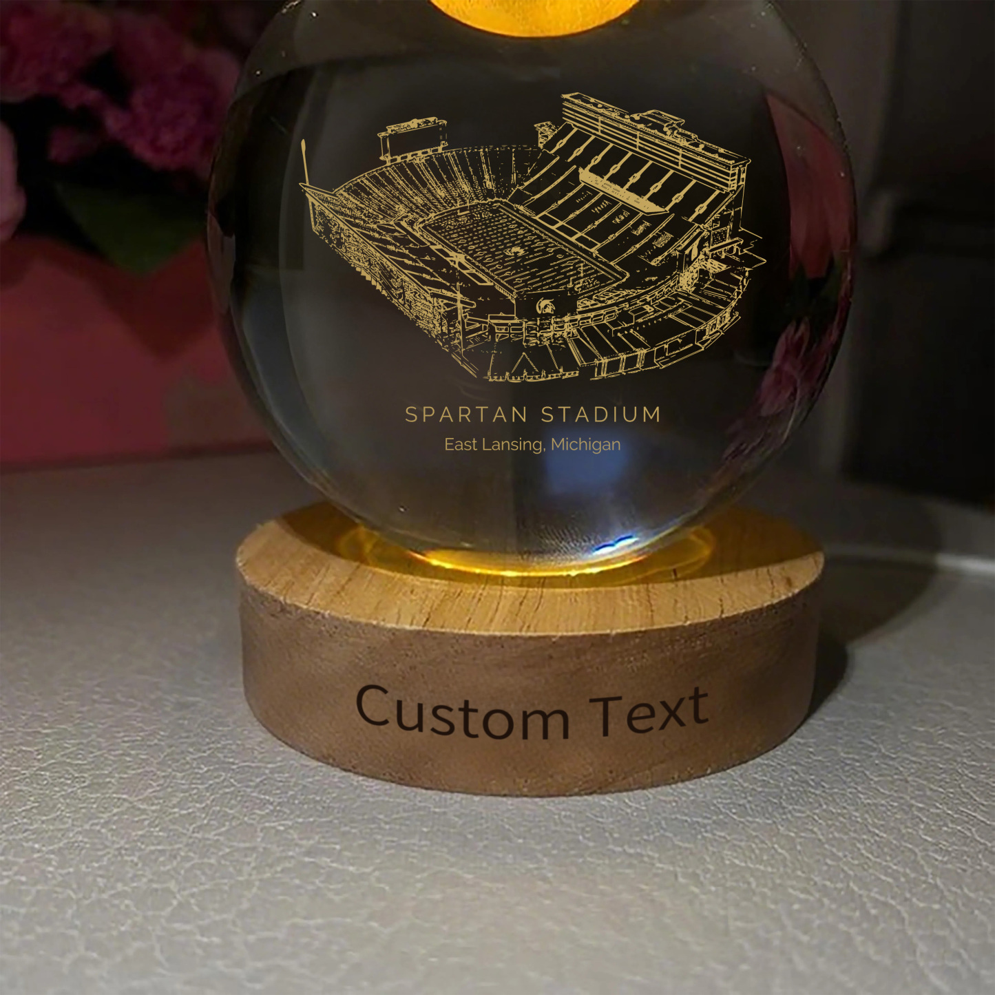 Spartan Stadium 3D Spherical Crystal Ball Lamp