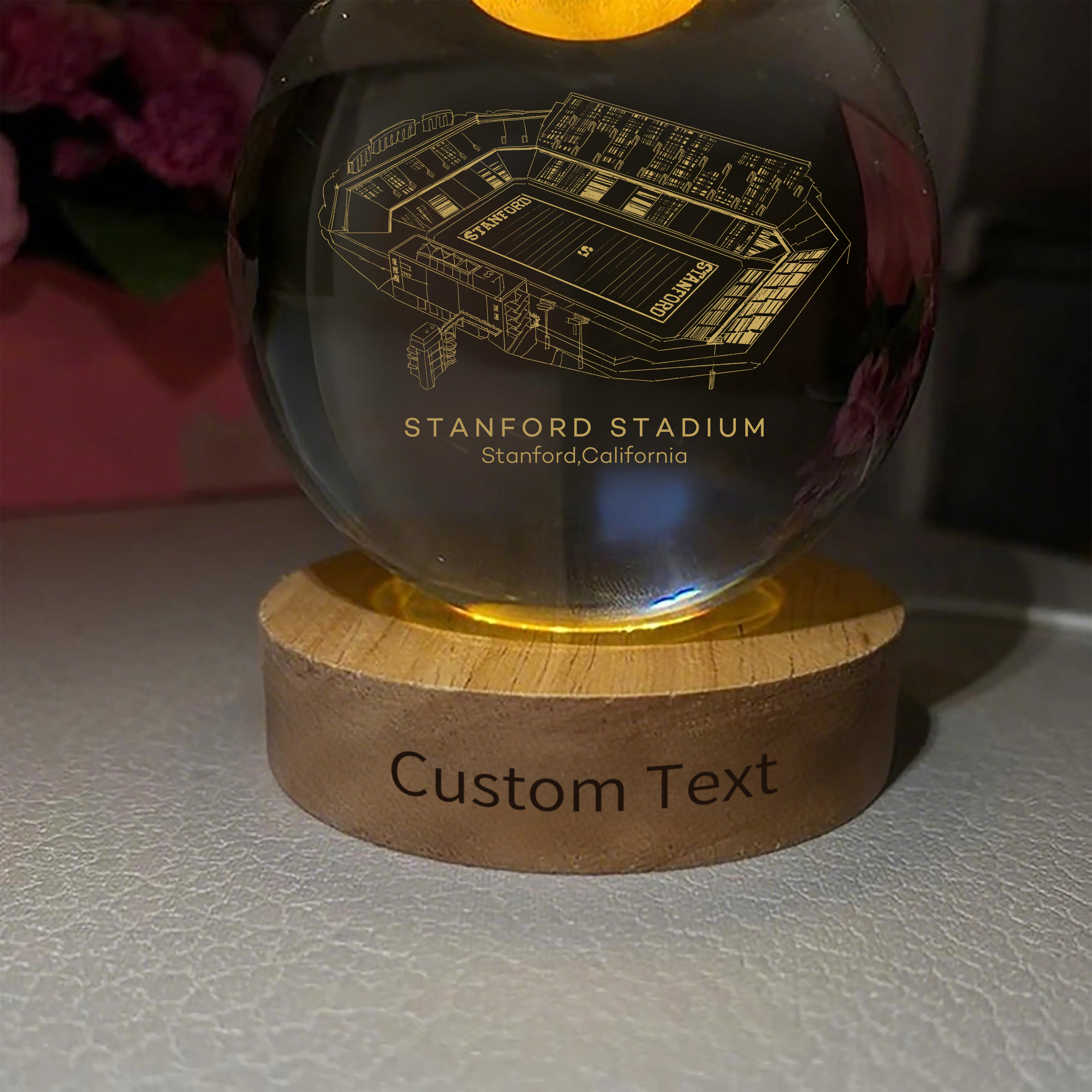 Stanford Stadium 3D Spherical Crystal Ball Lamp
