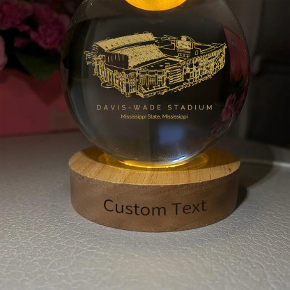 Davis Wade Stadium 3D Spherical Crystal Ball Lamp