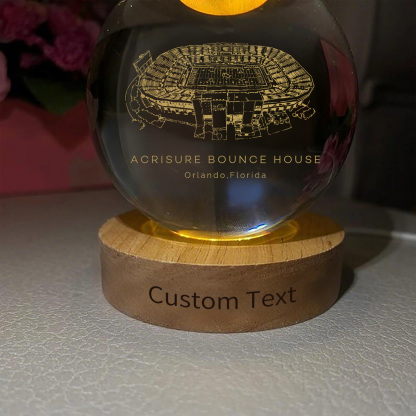 Acrisure Bounce House 3D Spherical Crystal Ball Lamp