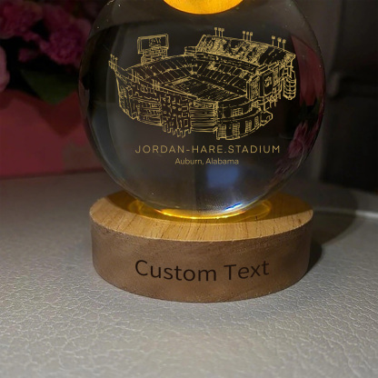 Jordan-Hare Stadium 3D Spherical Crystal Ball Lamp