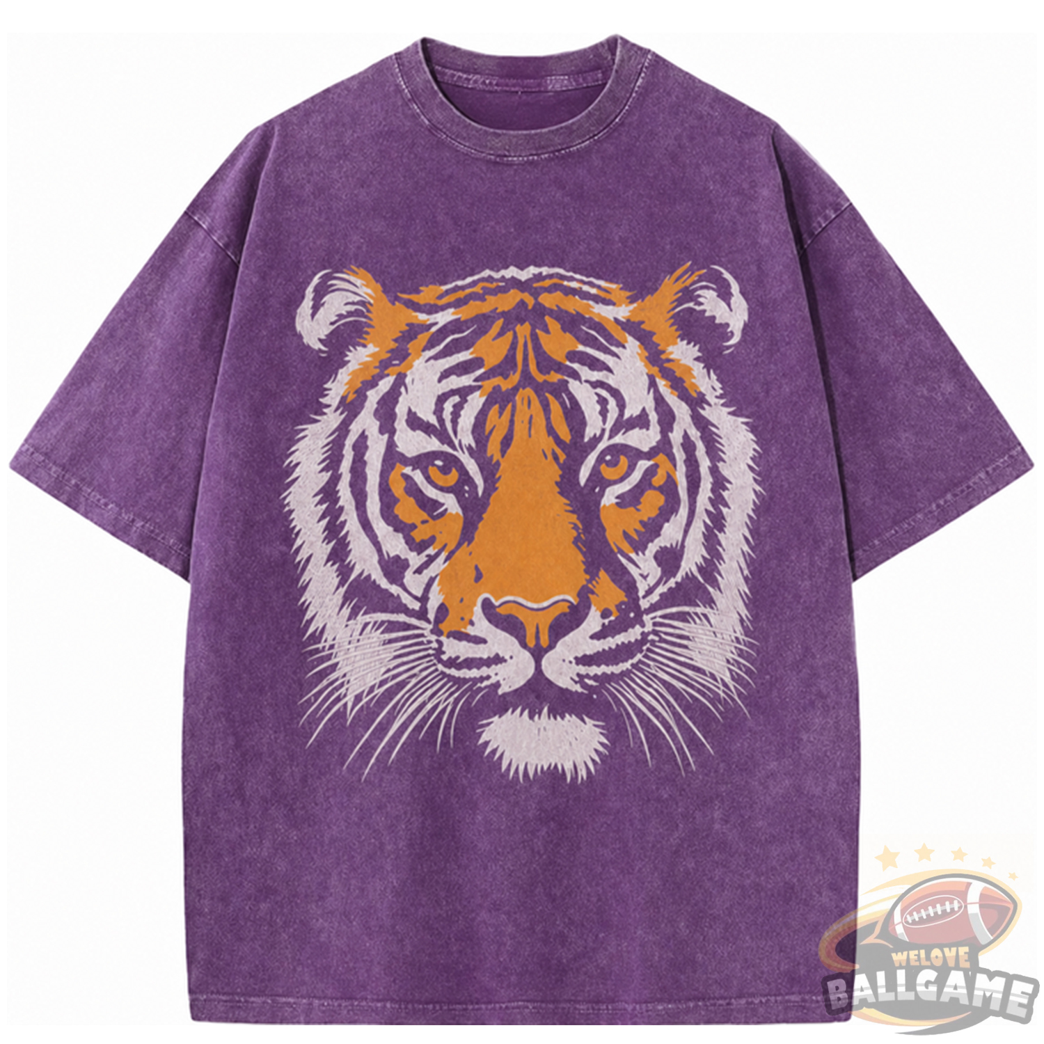 Custom Mascot Print Vintage Washed T-Shirt, Game Day School Spirit Shirt