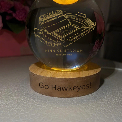  Kinnick Stadium 3D Spherical Crystal Ball Lamp
