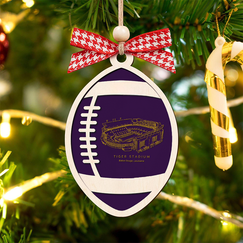 Personalized Tiger Stadium (LSU) - LSU Tigers football Christmas Ornament, Christmas Gift for Football Team, Personalized Football Player Gift
