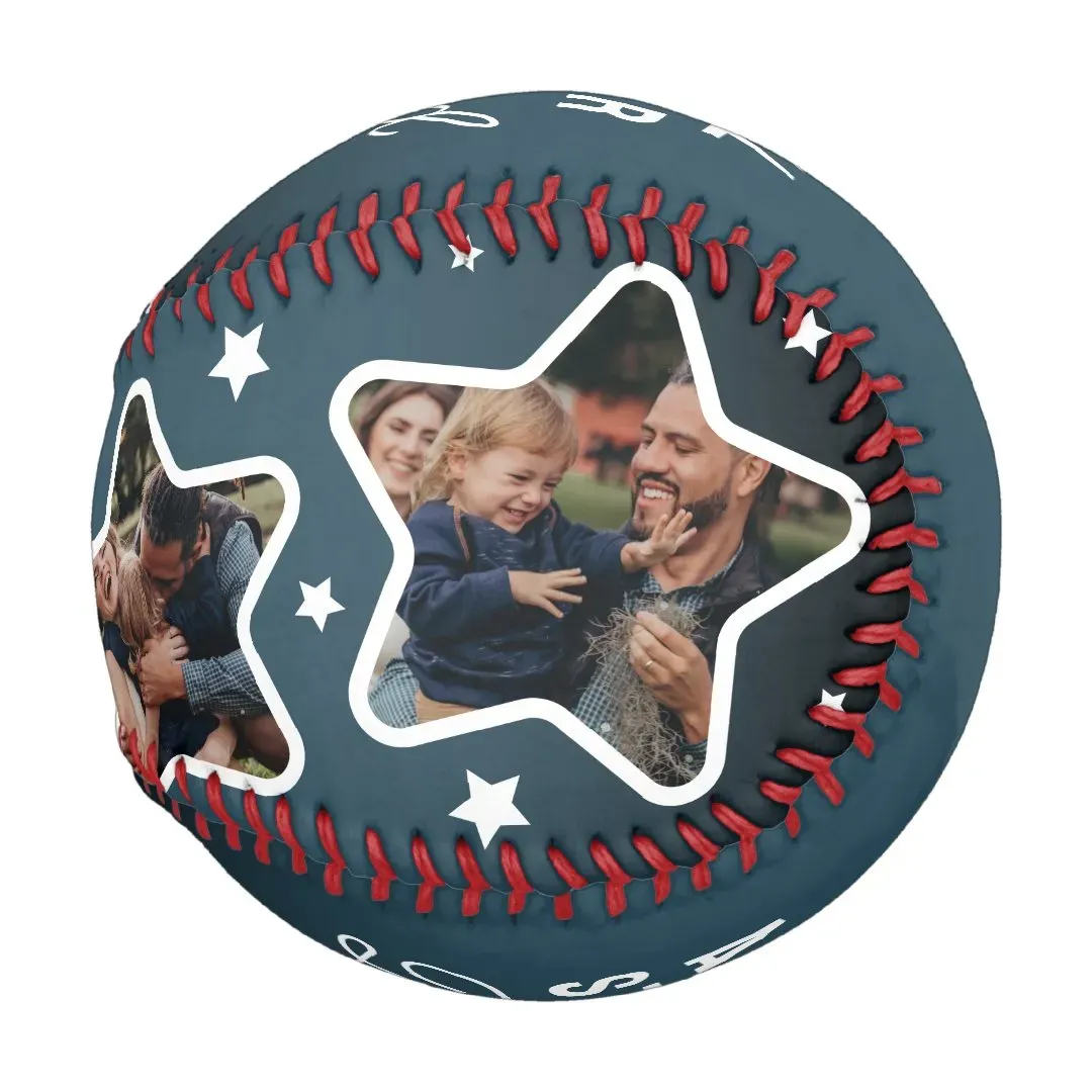 Star Dad Fathers Day Keepsake Photo Baseball