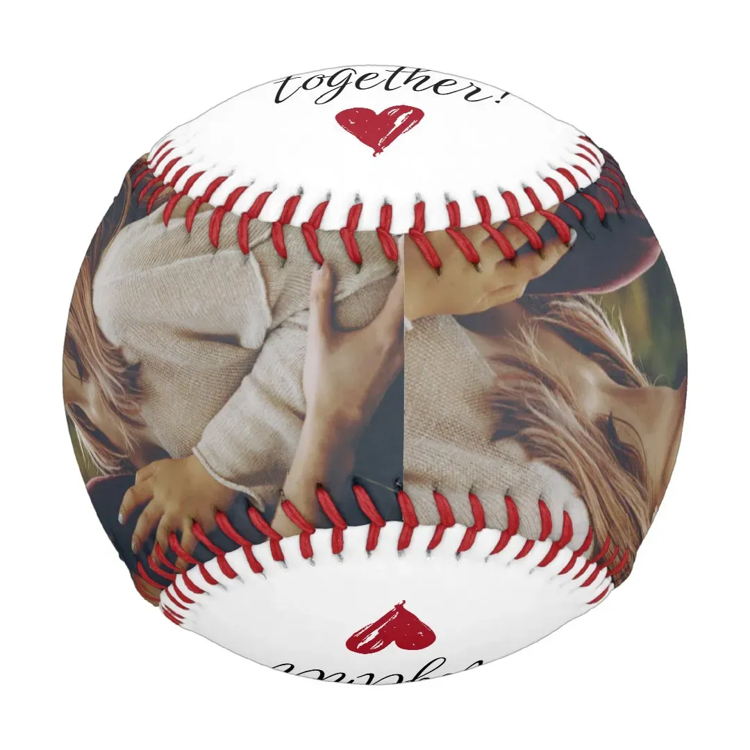 Photo Script Better Together Couples Custom Baseball