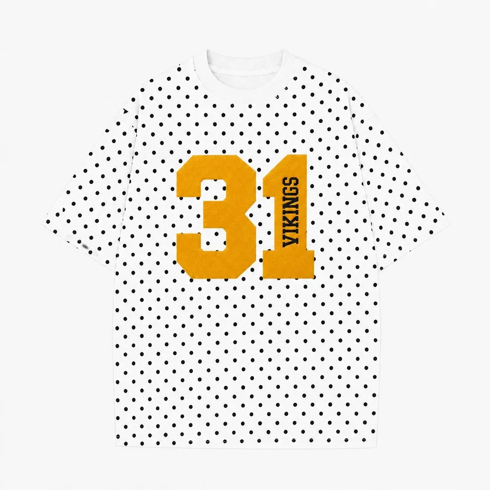 Personalized Player Number Player Name 3D Puff Print Game Day Polka Dot T-shirt, Game Day Wear