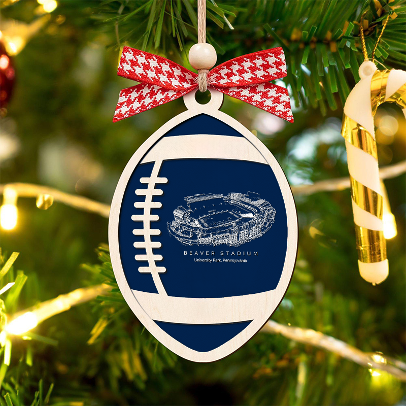 Personalized Beaver Stadium - Penn State Nittany Lions football Christmas Ornament, Christmas Gift for Football Team, Personalized Football Player Gift
