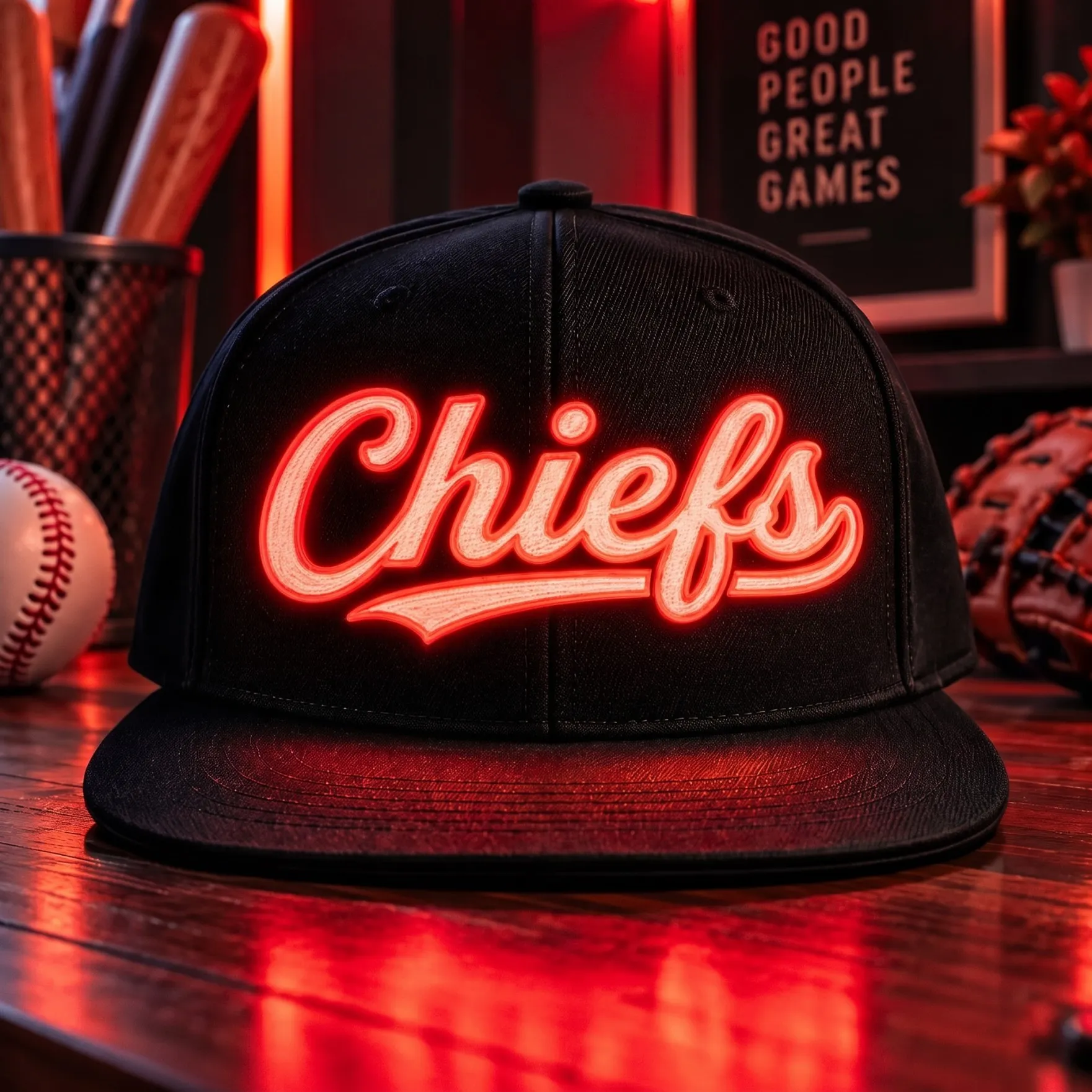 LED Football Fan Hat, Glow-In-The-Dark Game Day Cap for Football Season & Night Events