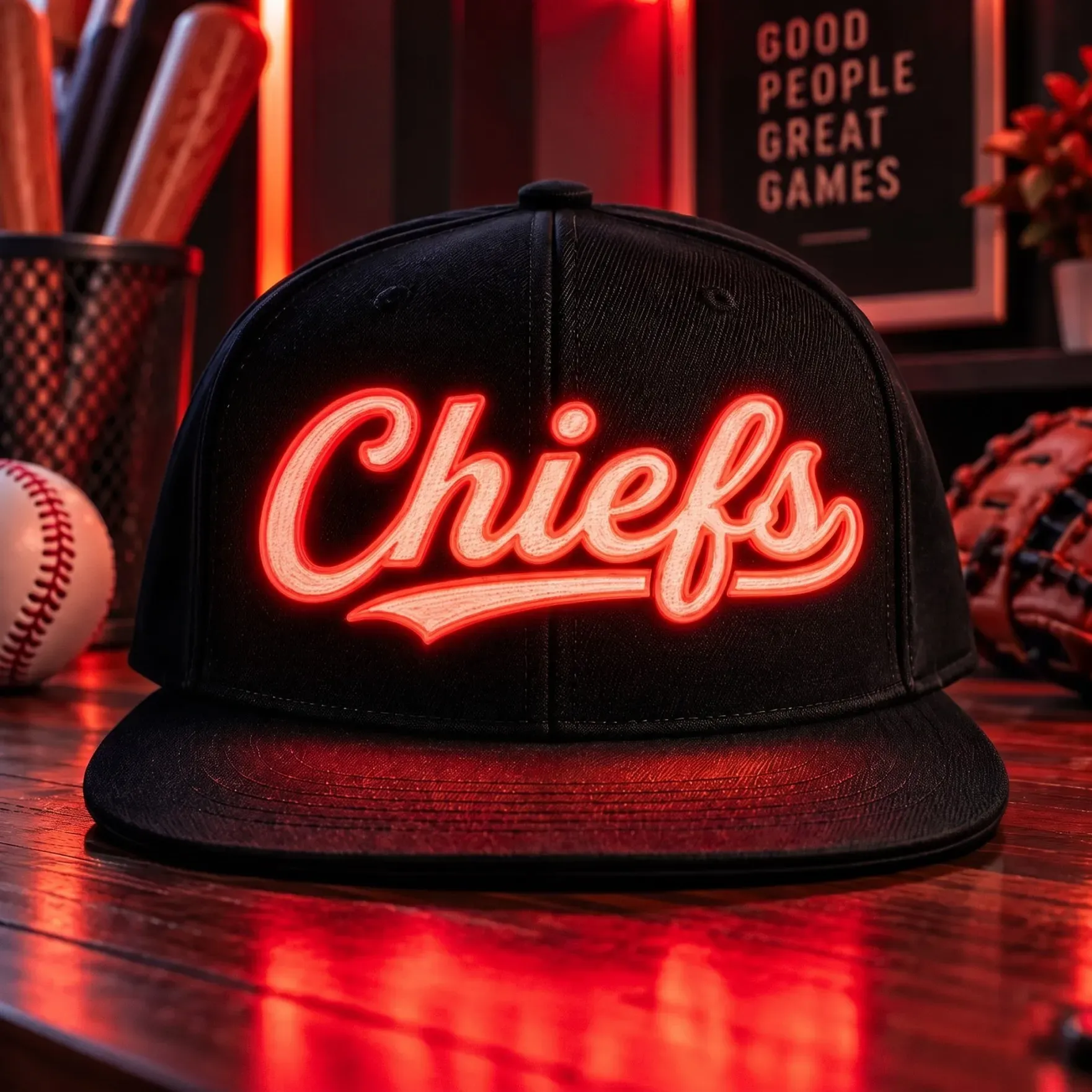 LED Football Fan Hat, Glow-In-The-Dark Game Day Cap for Football Season & Night Events