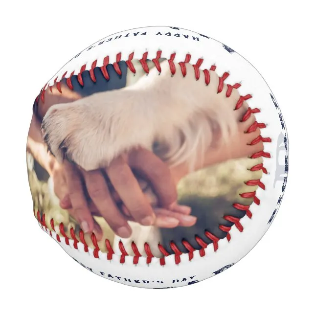 All Star Dad | Happy Father's Day Photo & Monogram Baseball