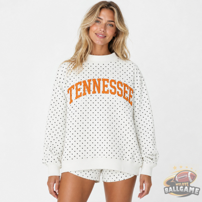 Custom College Team Polka Dot Embroidered Mockneck, Game Day Wear