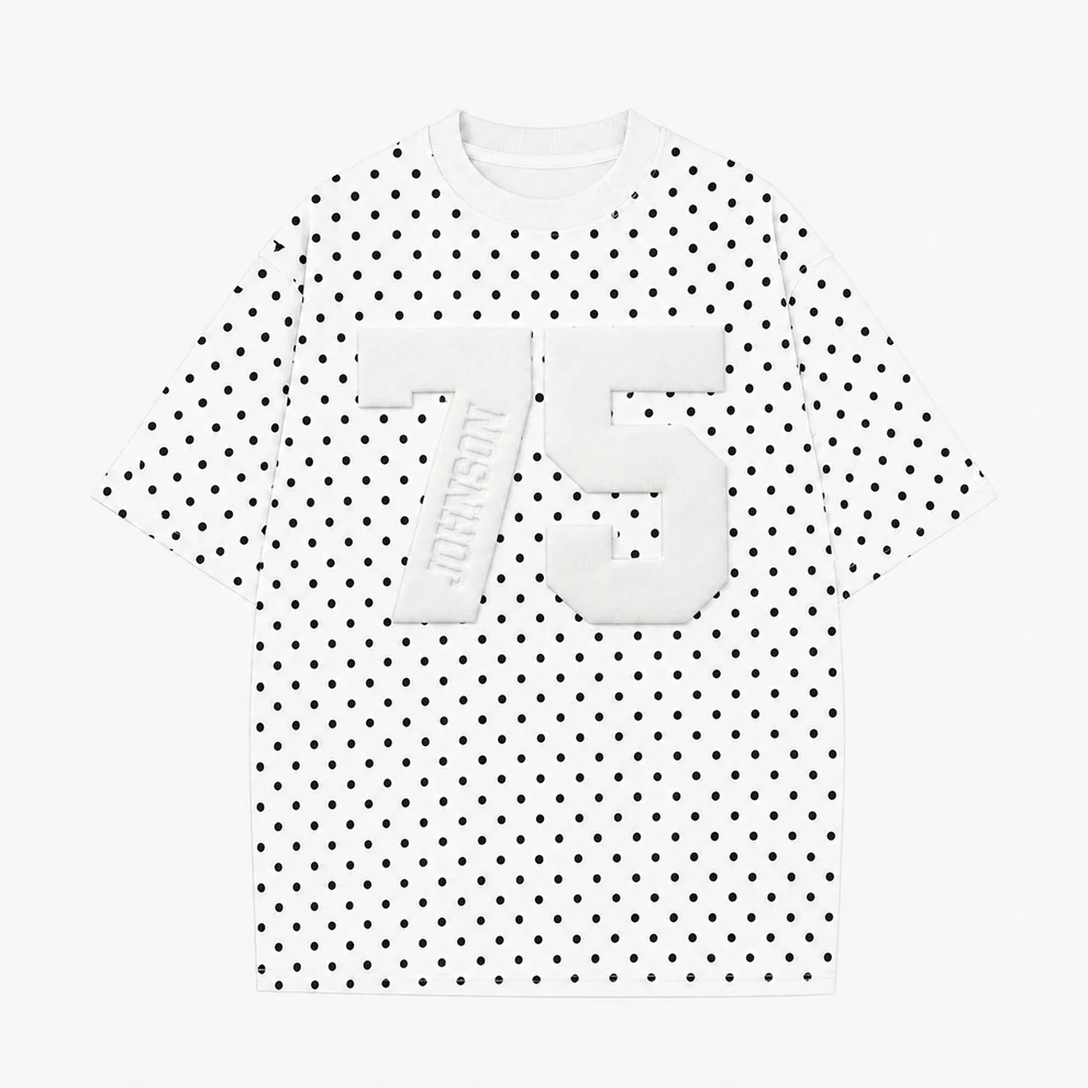 Personalized Player Number Player Name 3D Puff Print Game Day Polka Dot T-shirt, Game Day Wear