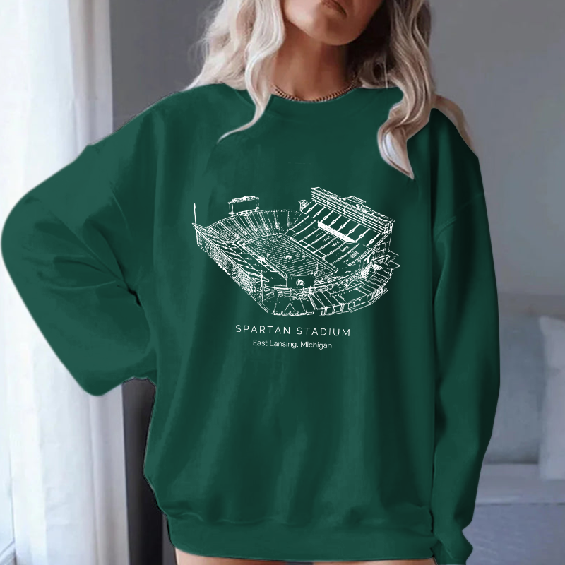 Michigan State Stadium Unisex Crewneck Sweatshirt