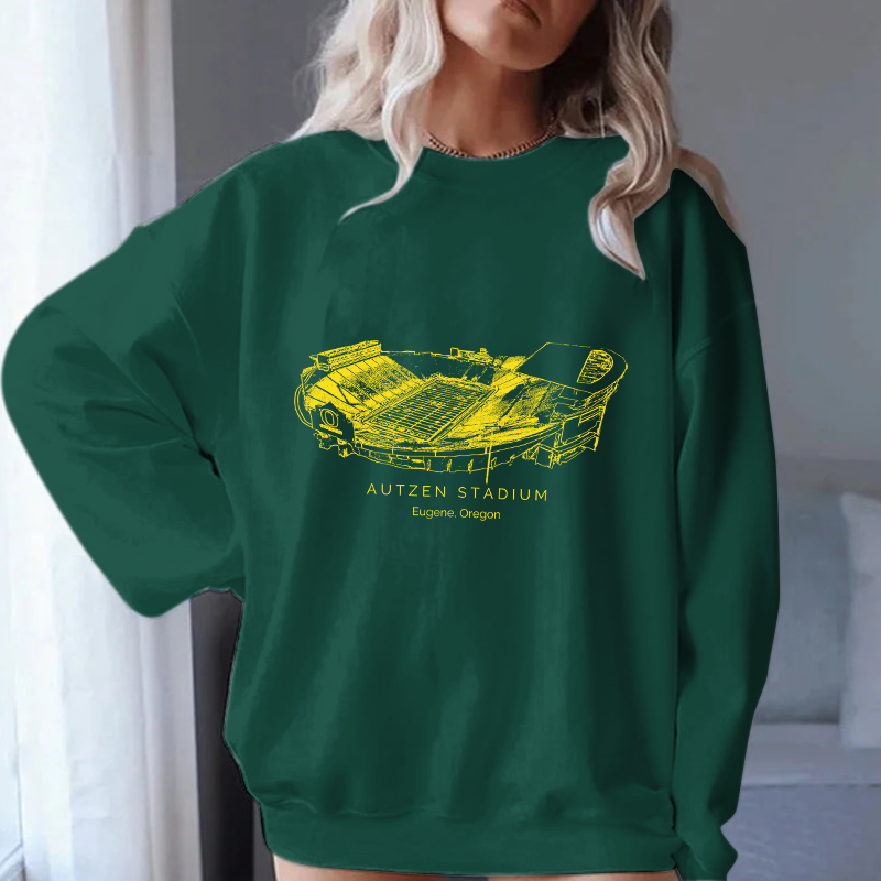 Oregon Ducks Stadium Unisex Crewneck Sweatshirt