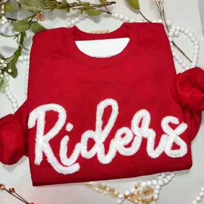 Oversized Team Chenille Embroidered Sweatshirt