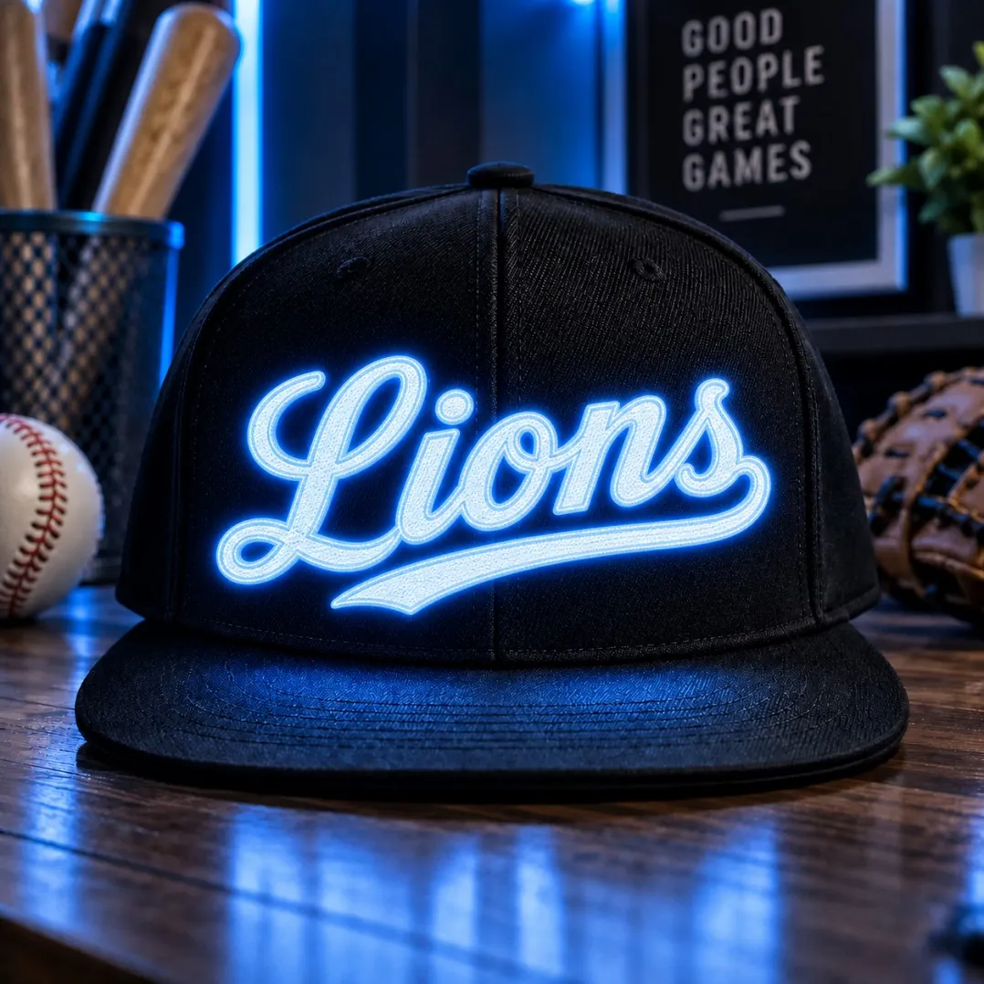LED Football Fan Hat, Glow-In-The-Dark Game Day Cap for Football Season & Night Events