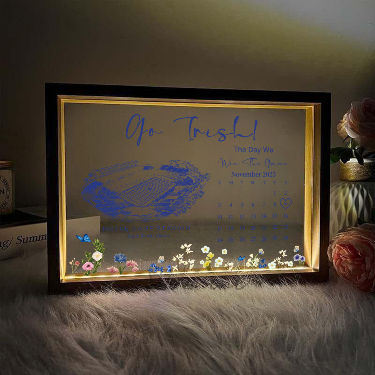 Notre Dame Stadium - The Day We Win The Game Light Frame