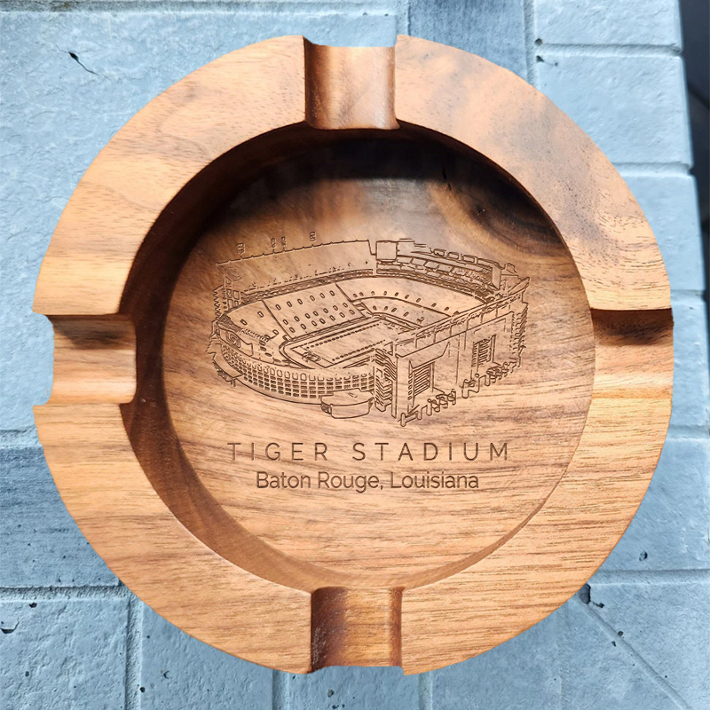 Tiger Stadium Walnut Cigar Ash Tray