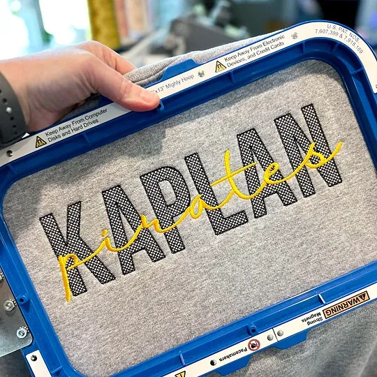 Custom School/Team Lace Letter Embroidered Sweatshirt-Gift For Sports Lover