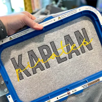 Custom School/Team Lace Letter Embroidered Sweatshirt-Gift For Sports Lover